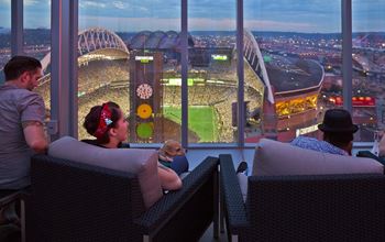 Stadium view from window